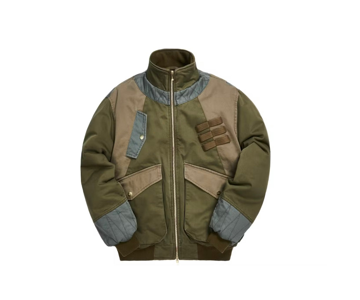 Kith Color-Blocked Sateen Bomber Olive