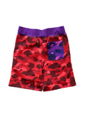 Bape Blue Red Purple Camo Shorts