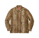 Supreme Cheetah Pile Zip Up Shirt